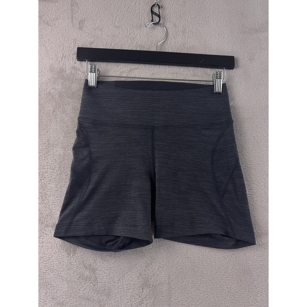 Outdoor Voices Shorts Womens Size Small Gray Striped Active Biker Yoga Gym